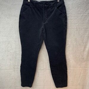 Duluth Trading Co Corduroy Pants Velvet Womens Sz 10 Regular Black Straight Leg